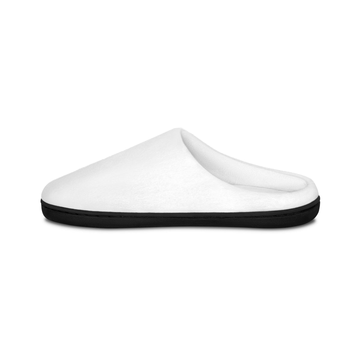 Men's Cozy Indoor Slippers — Minimal White Slip-On with Subtle Logo - JSM-Street Dreams