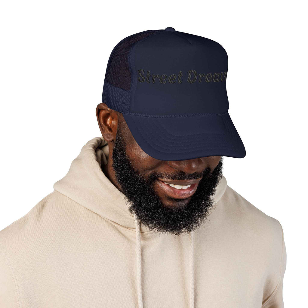 Dreamer Trucker Hat – 'Street Dreams' Embroidered Foam Cap - JSM-Street Dreams