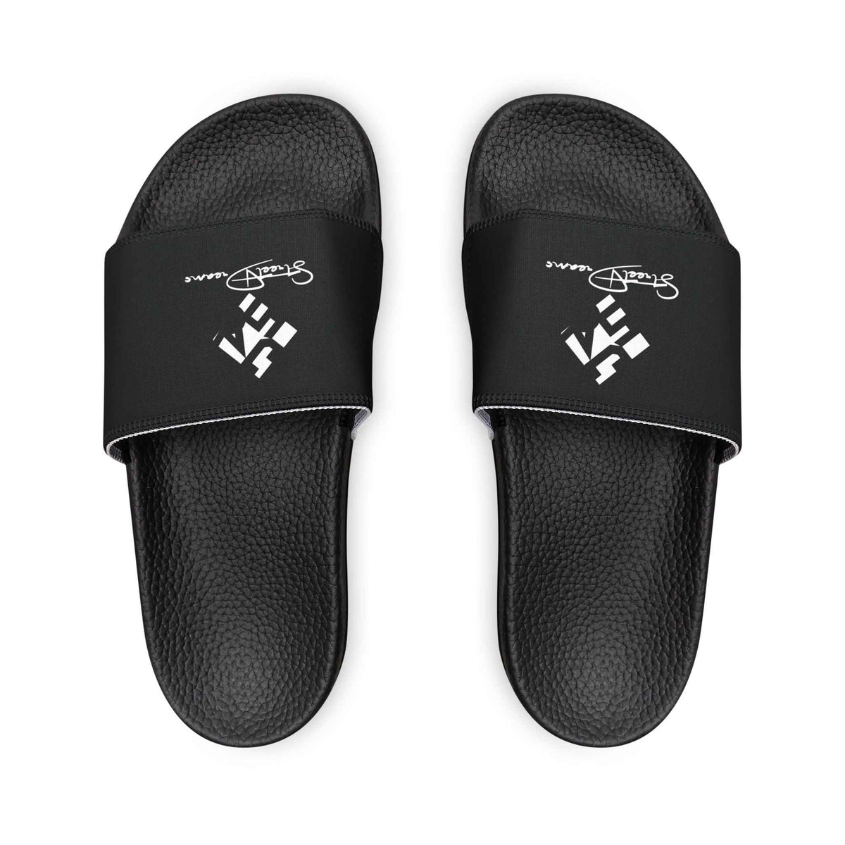 Men's Logo Slide Sandals — Removable Strap Casual Pool & Shower Slides - JSM-Street Dreams