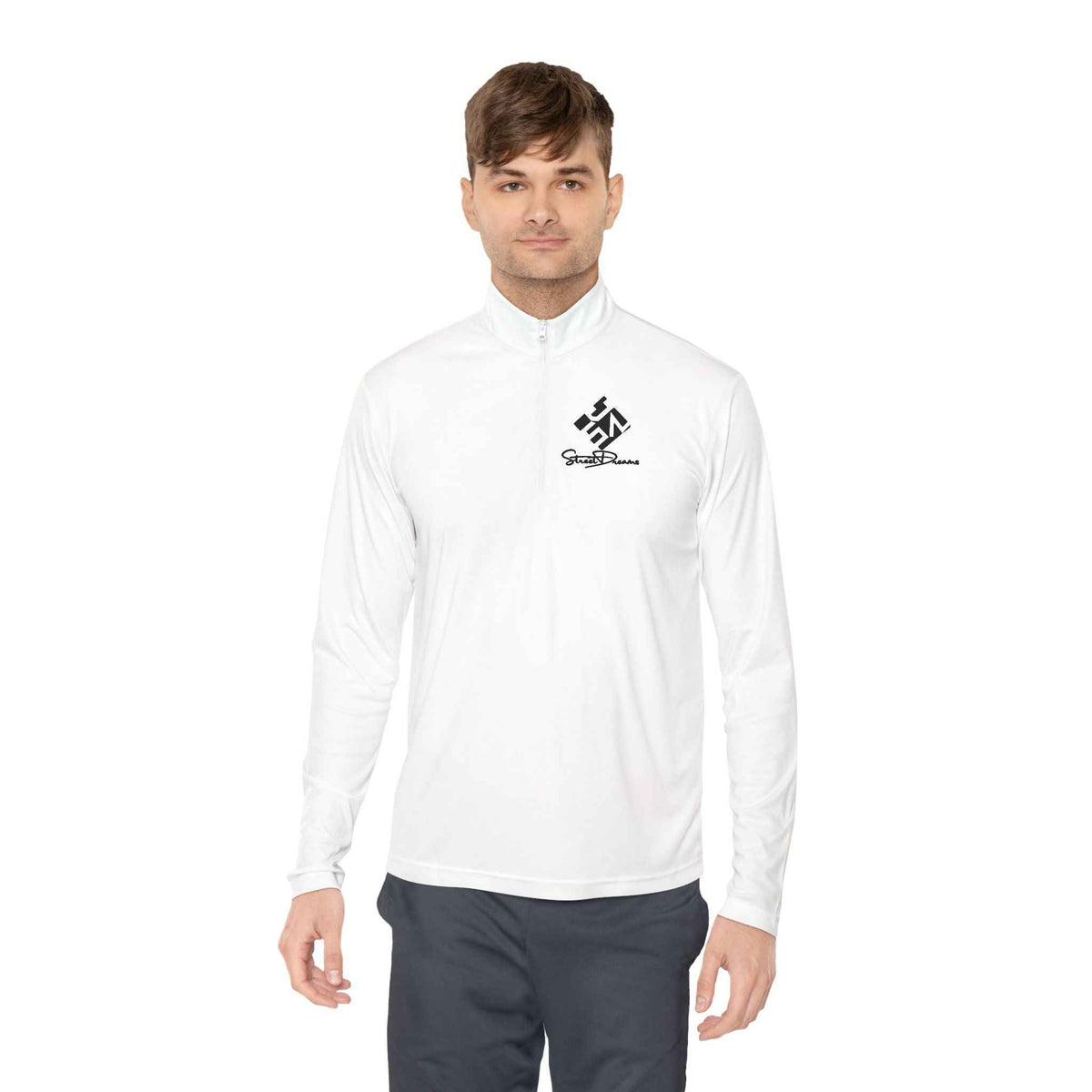 Quarter-Zip Pullover — Minimalist Mountain Climber Logo - JSM-Street Dreams